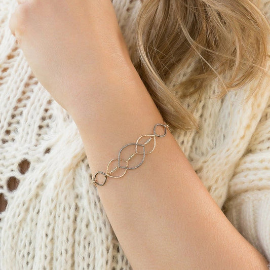 Mixed-Metal ‘Twilight Vine’ Bracelet with Green Sapphire