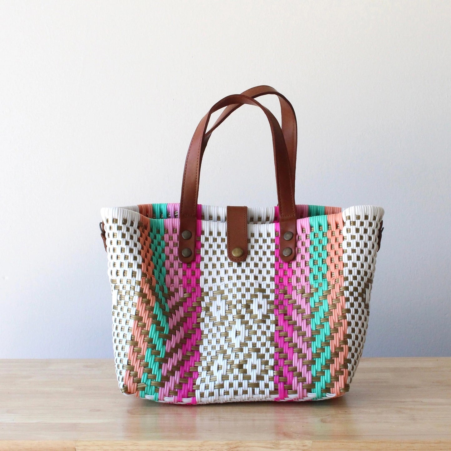White + Colors Handwoven Crossbody Bag