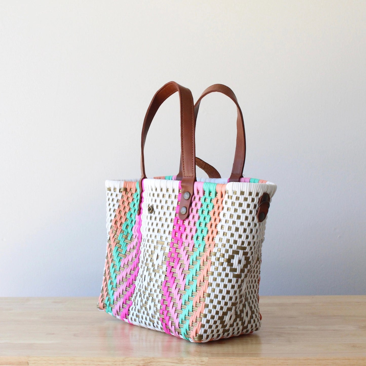 White + Colors Handwoven Crossbody Bag