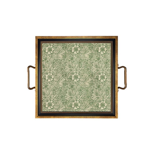 William Morris Marigold Decorative Tray with Brass Handles