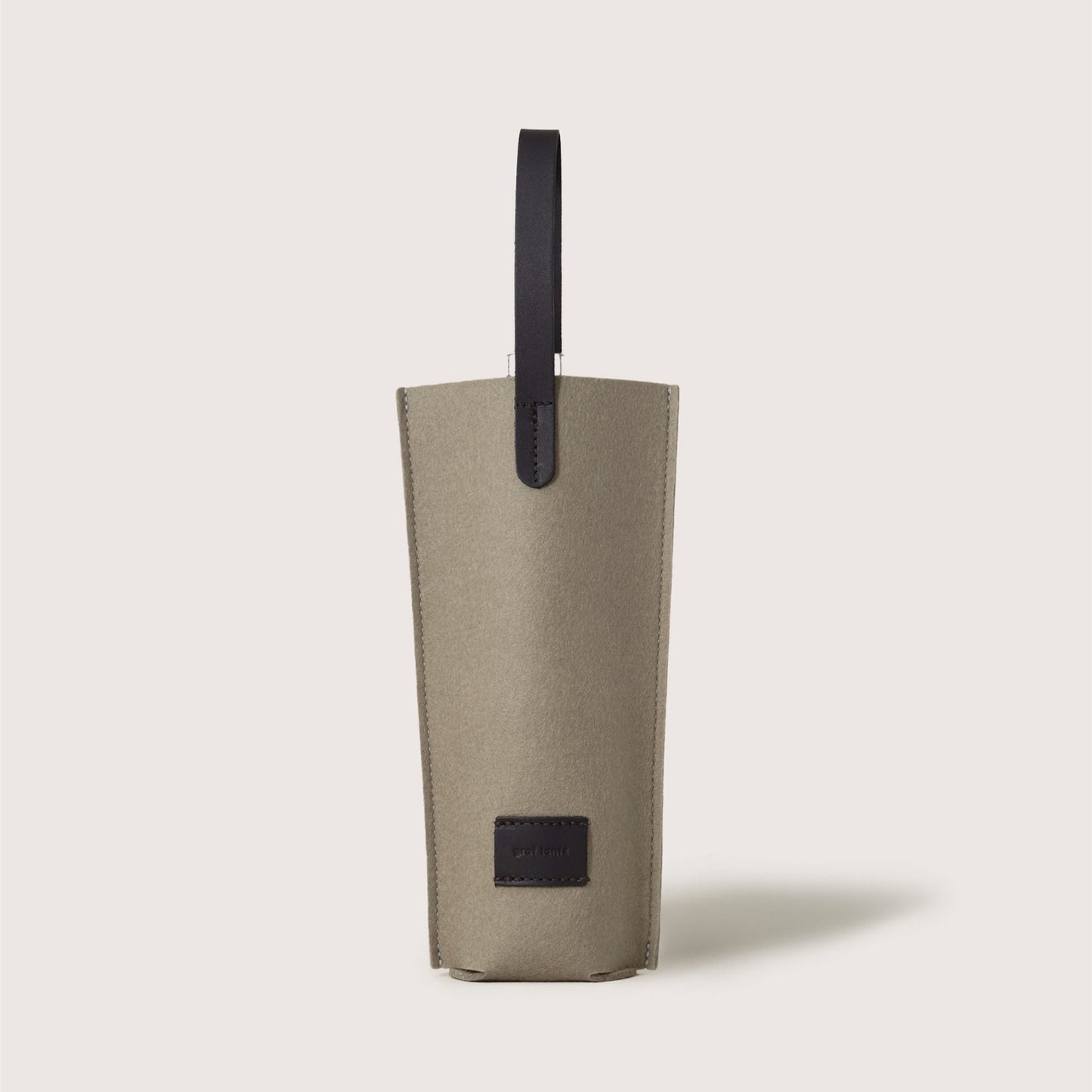 Felt Wine Cozy Carrier - Solo (choose color) Clay/Black