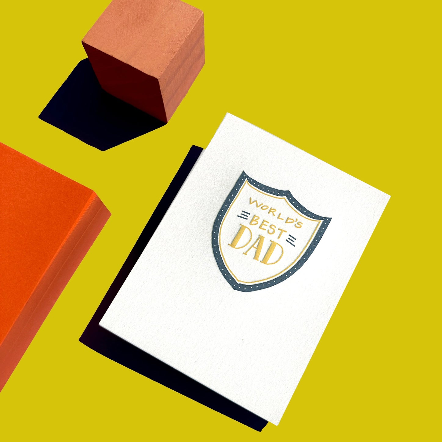 World's Best Dad - Letterpress Father's Day Card