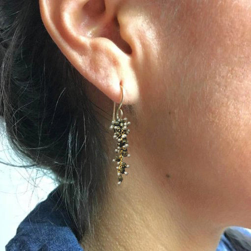 Pyrite Wisteria Earrings