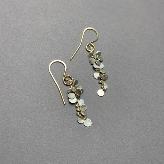Small ‘Confetti Cluster’ Earrings - Gold Fill + Sterling Silver