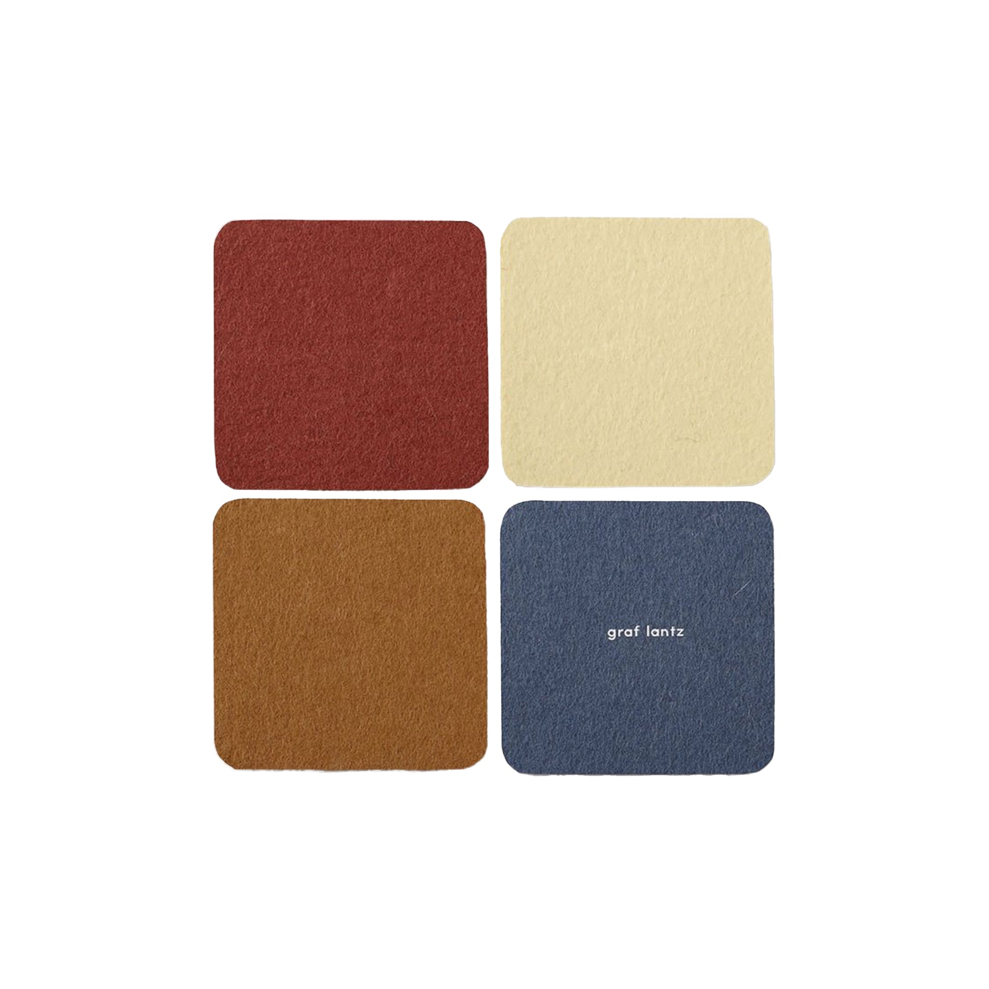 Bierfilzl Square Felt Coaster 4-pack (choose color) Yucca
