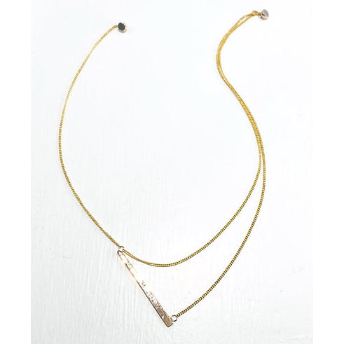 14k Gold Filled ‘Bandana’ Asymmetrical Statement Necklace