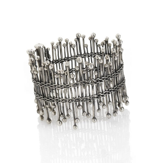 Sterling Silver ‘Defenced’ Cuff Bracelet