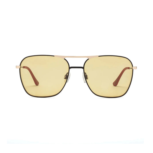 Hooper - Matte Black + Gold / Amber Lens