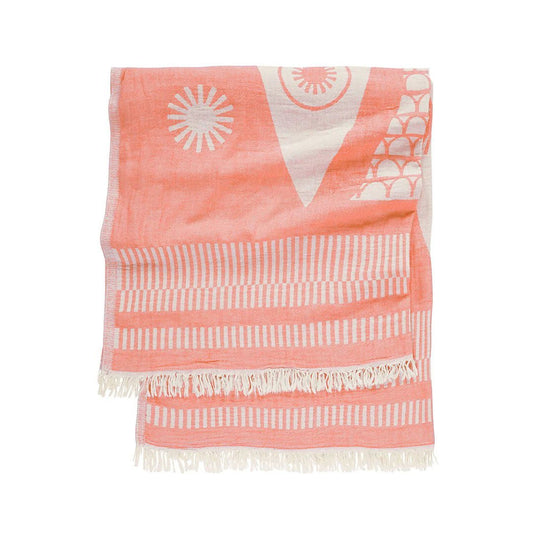 Pesce Turkish Towel - Coral