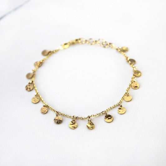14k Gold 'Aura' 16-Dangle Bracelet