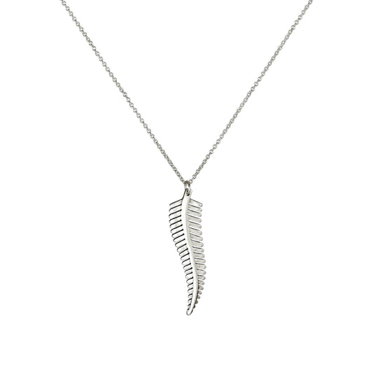Sterling Silver Fern Frond Pendant Necklace