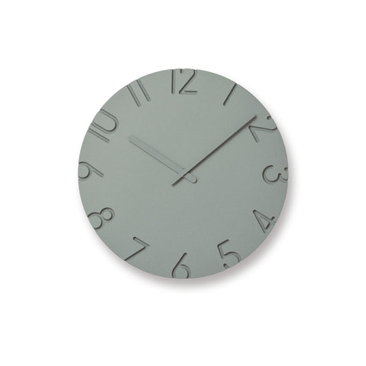 CARVED Wall Clock - Grey