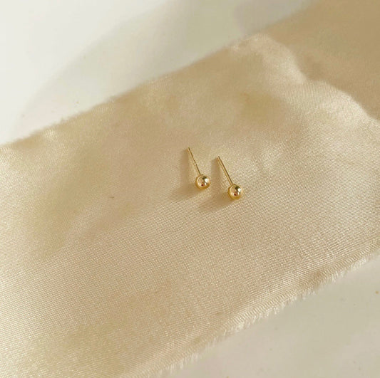 Classic Ball Stud Earrings (Select Material)