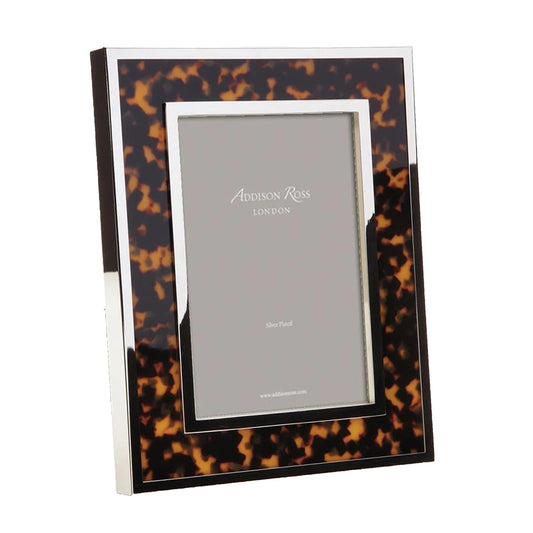 5x7 Faux Tortoiseshell + Silver Picture Frame