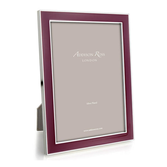 5x7 Enamel + Silver Picture Frame - Plum