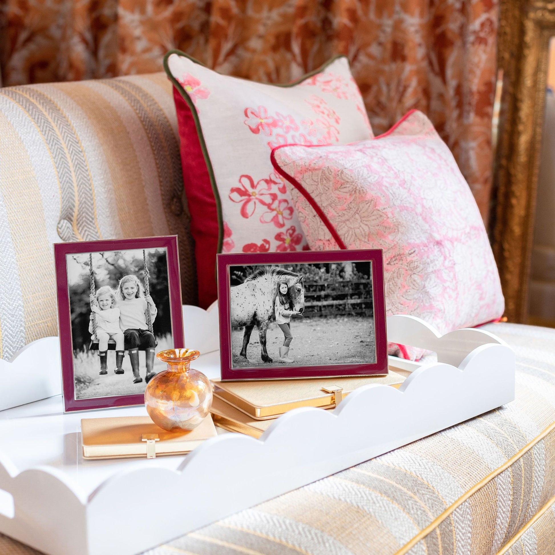 5x7 Enamel + Silver Picture Frame - Plum