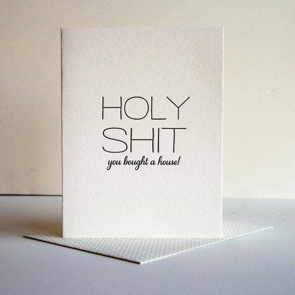 Holy S*** New House - Letterpress Card