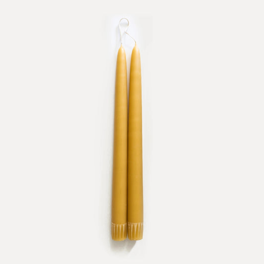 Hand-Dipped 14-inch Taper Candles - Honey