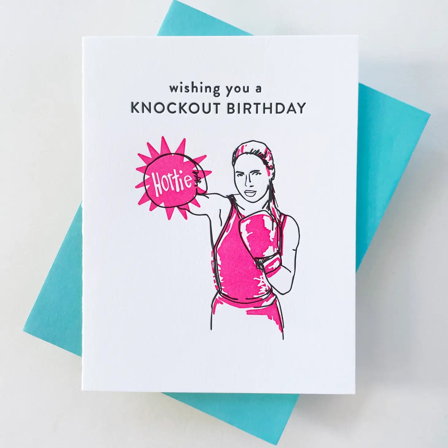 Knockout Birthday - Letterpress Card