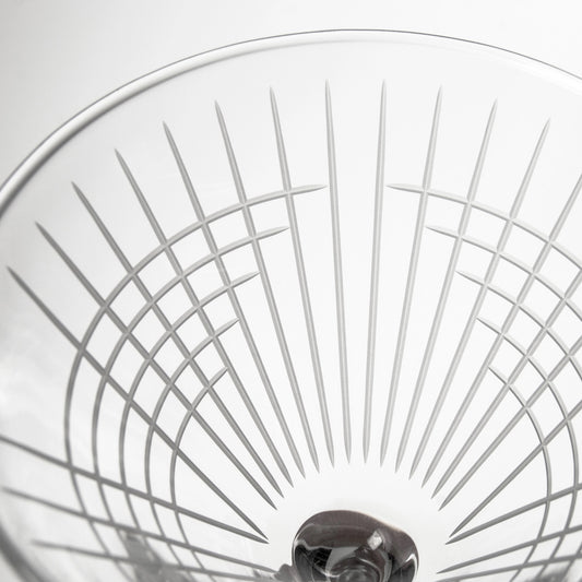 Etched Martini Glass - Set of 2