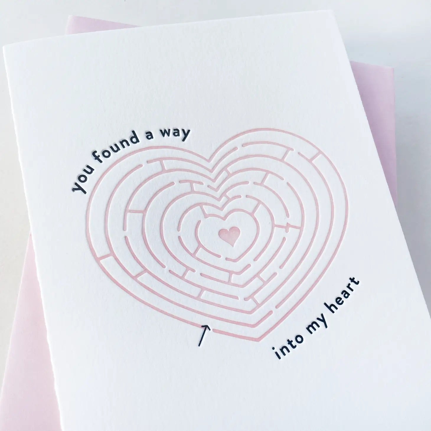 Maze To My Heart - Letterpress Valentine's Day Card