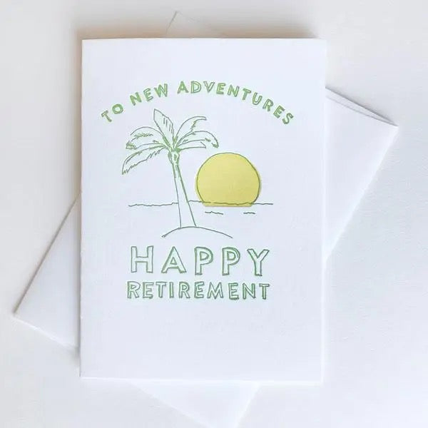 New Adventures | Happy Retirement - Letterpress Card