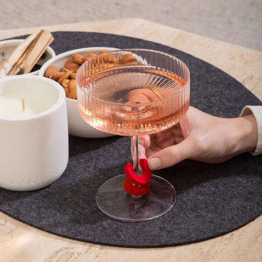 Round Felt Wine O's - Midcentury