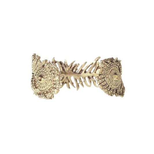 Peacock Feather Cuff Bracelet