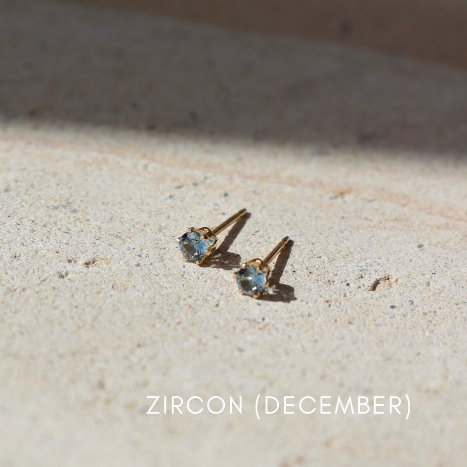 Birthstone Gemstone Stud Earrings (Select Month) December
