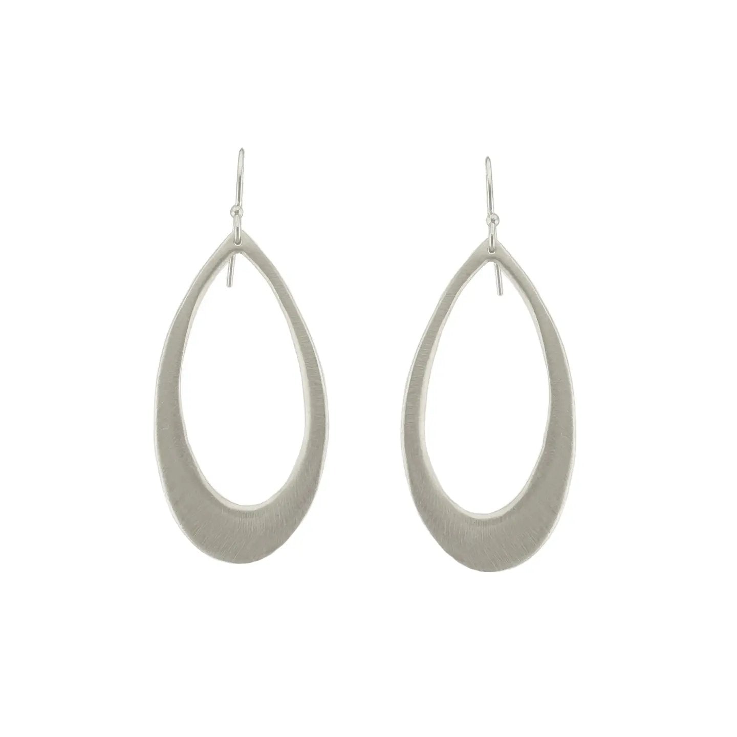 Large Leaf Earrings - Sterling Silver