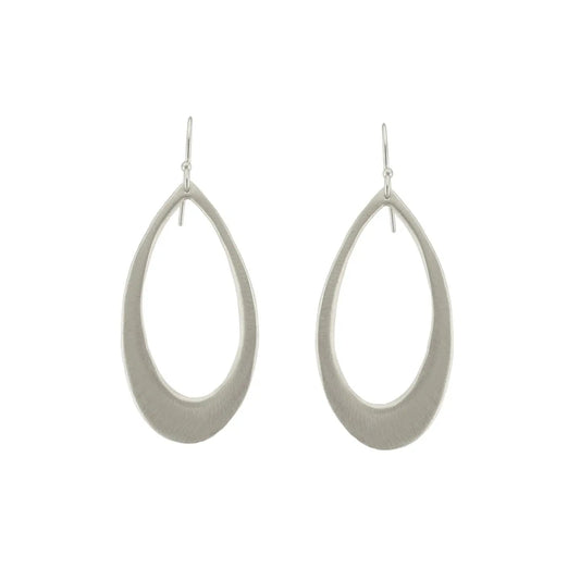Large Leaf Earrings - Sterling Silver