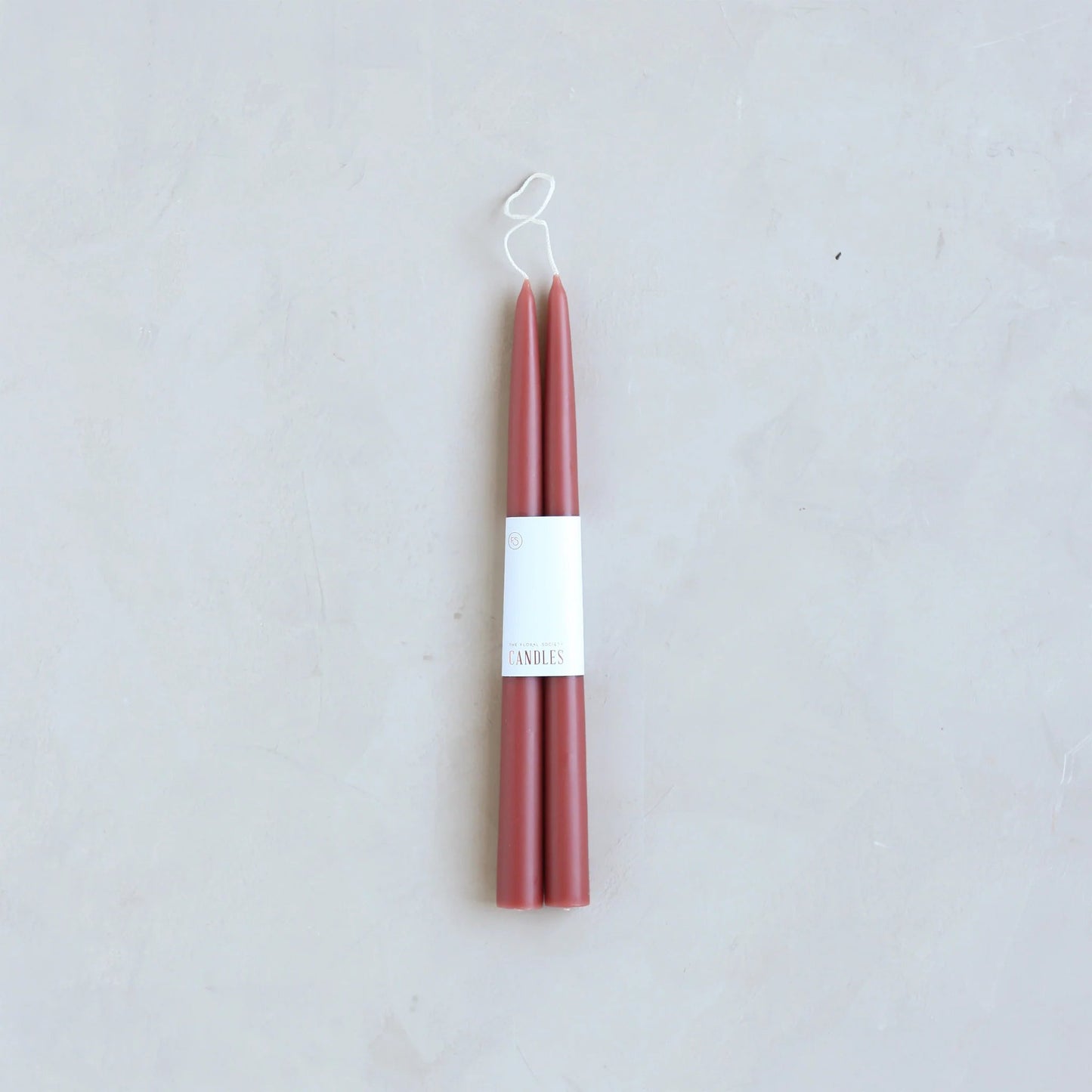 12-inch Dipped Taper Candles - Clay