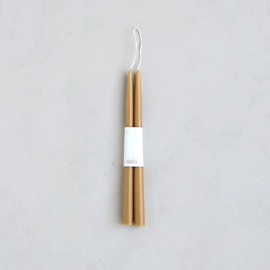 12-inch Dipped Taper Candles - Miel