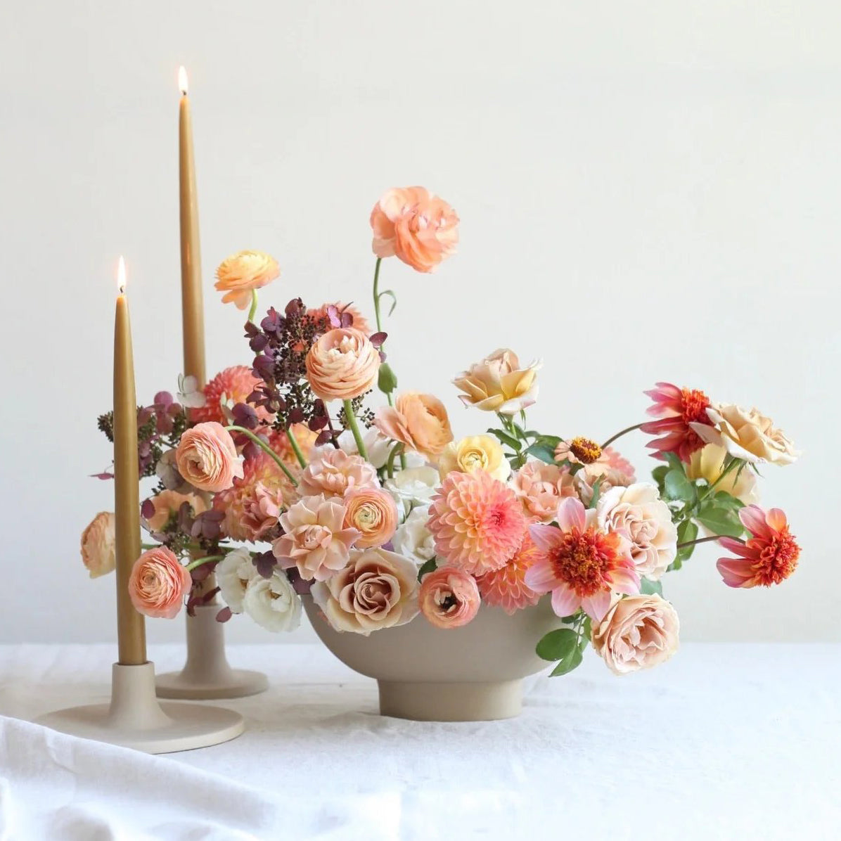 12-inch Dipped Taper Candles - Miel