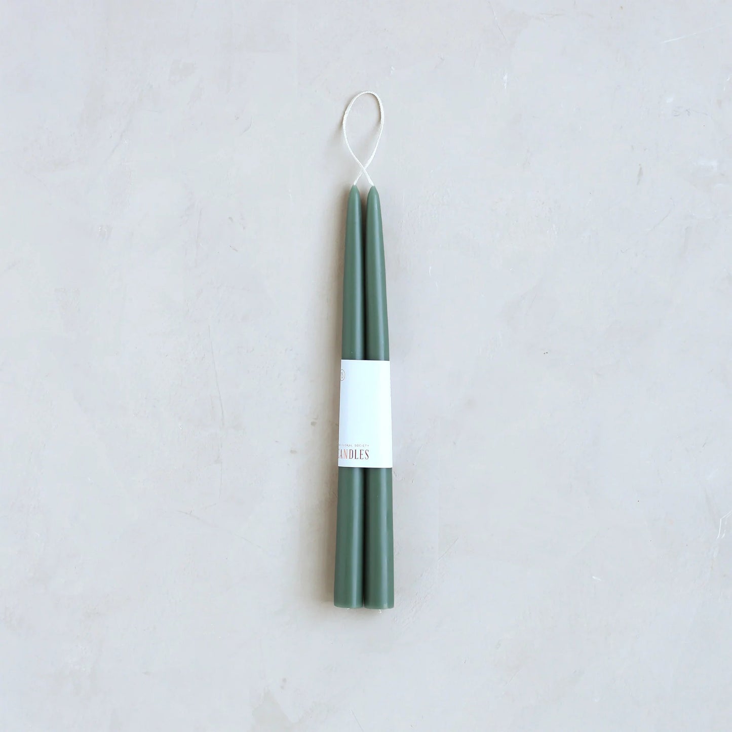 12-inch Dipped Taper Candles - Moss