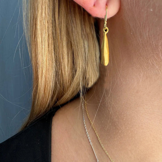 Small Drop Earrings - Gold Vermeil