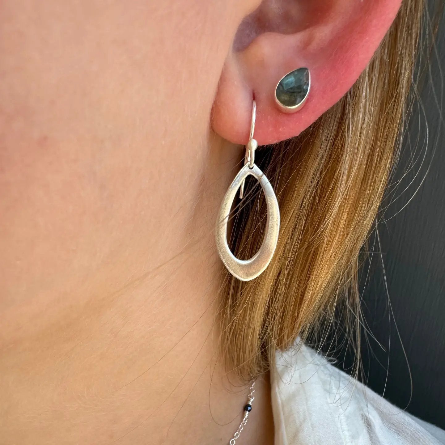 Small Leaf Earrings - Sterling Silver