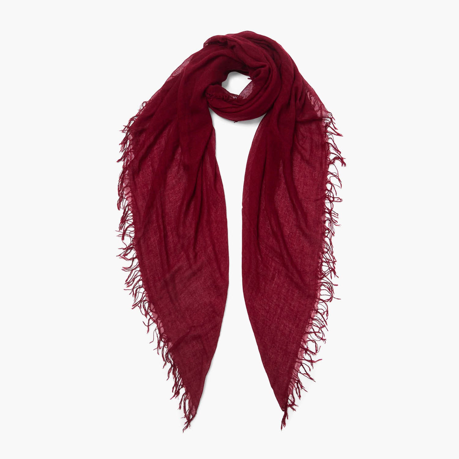 Silk/Cashmere Solid Scarf - Chianti