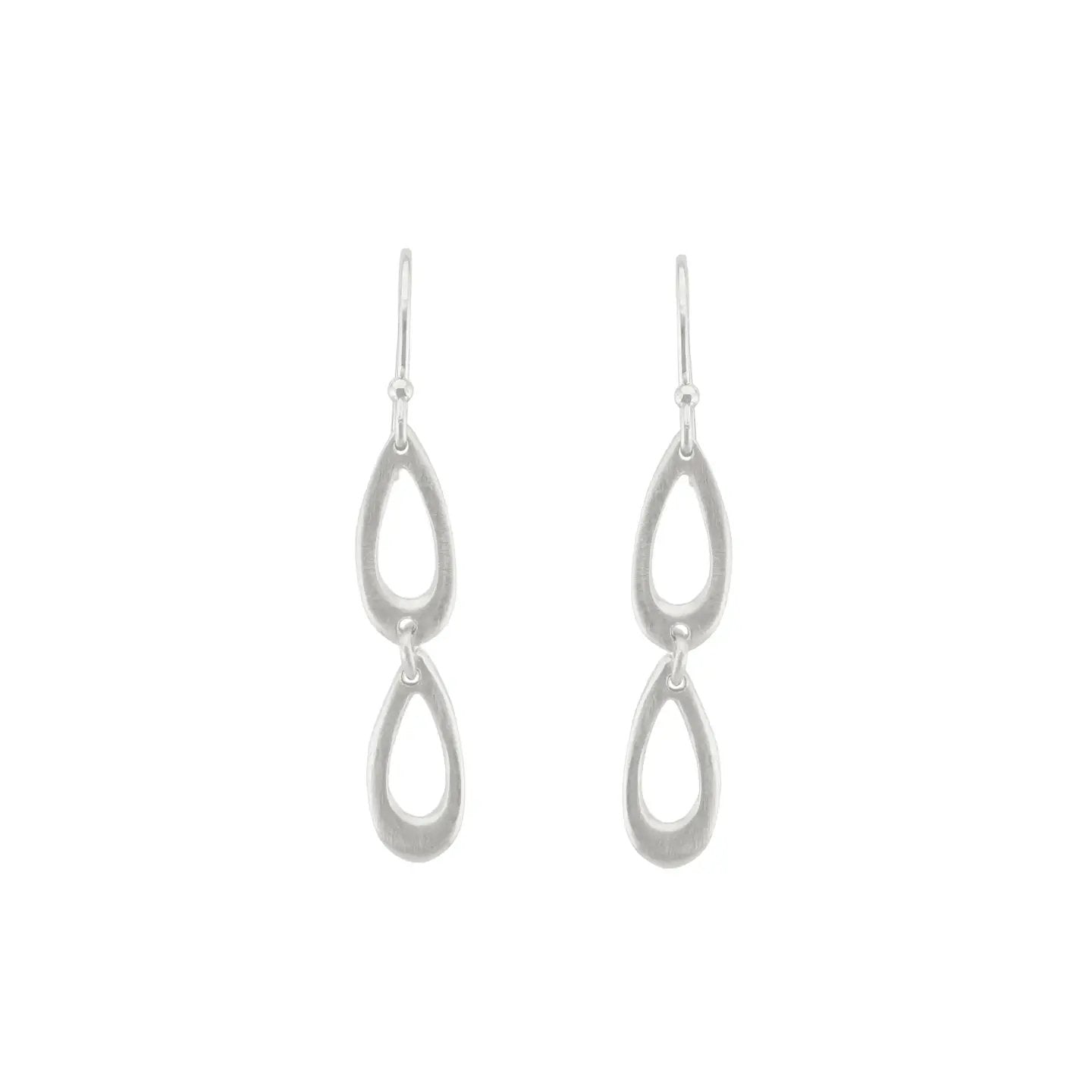 Tiny Double Leaf Earrings - Sterling Silver