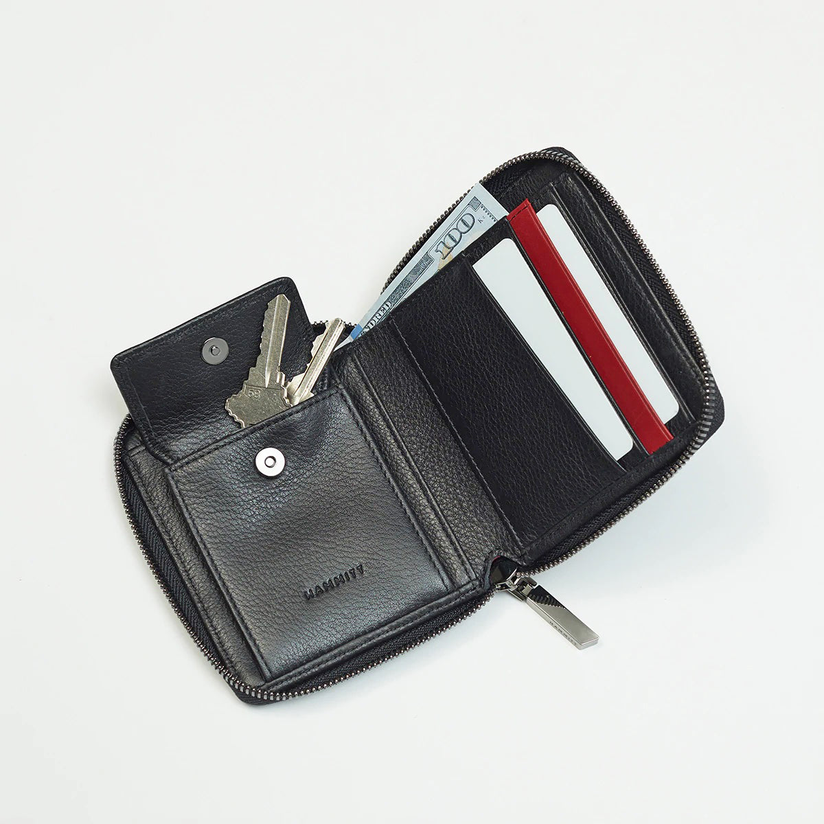 Hammitt 5 North Wallet - Black/Gunmetal