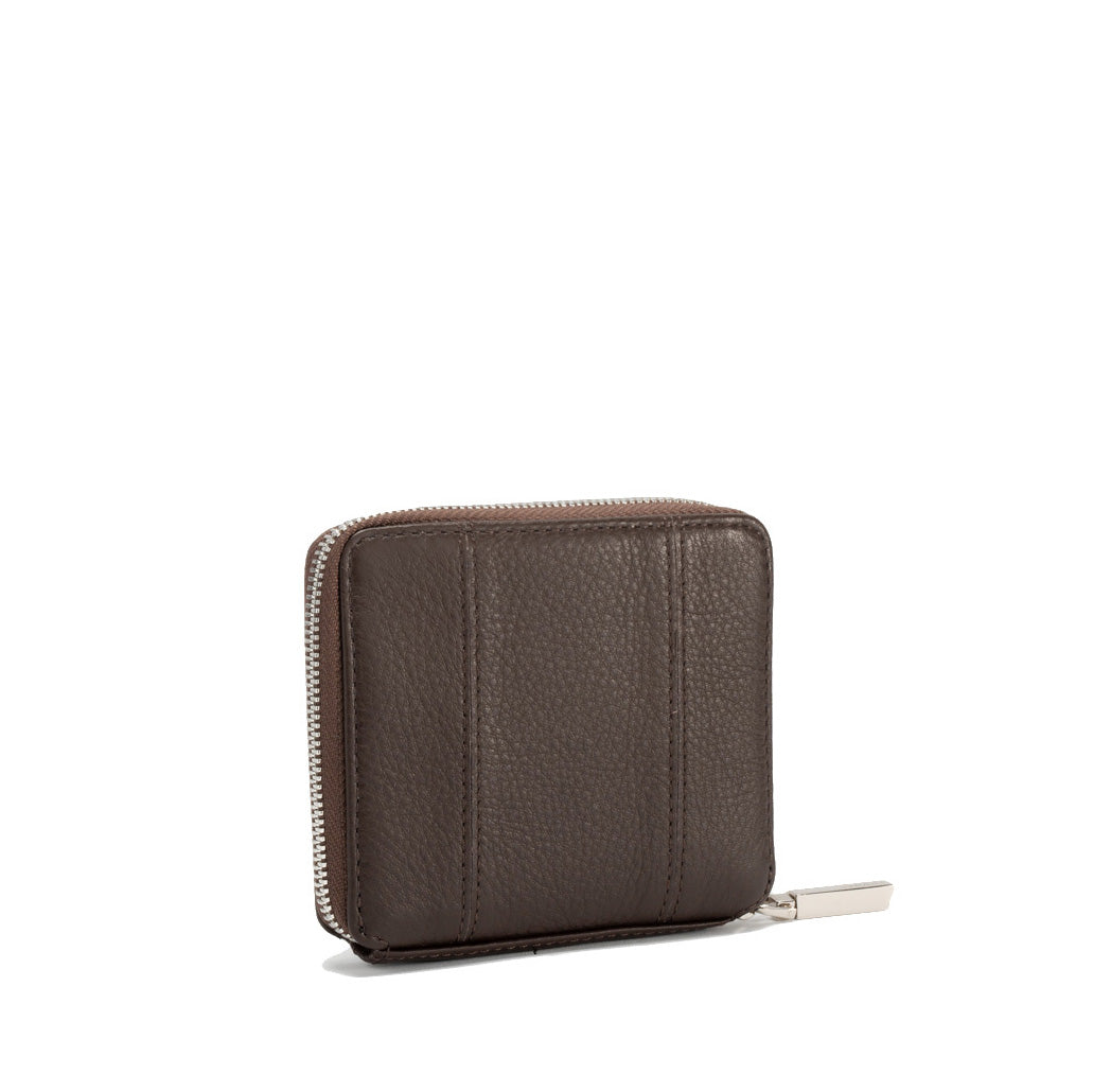 Hammitt 5 North Wallet - LIMITED EDITION Espresso Pebble/Shiny Silver