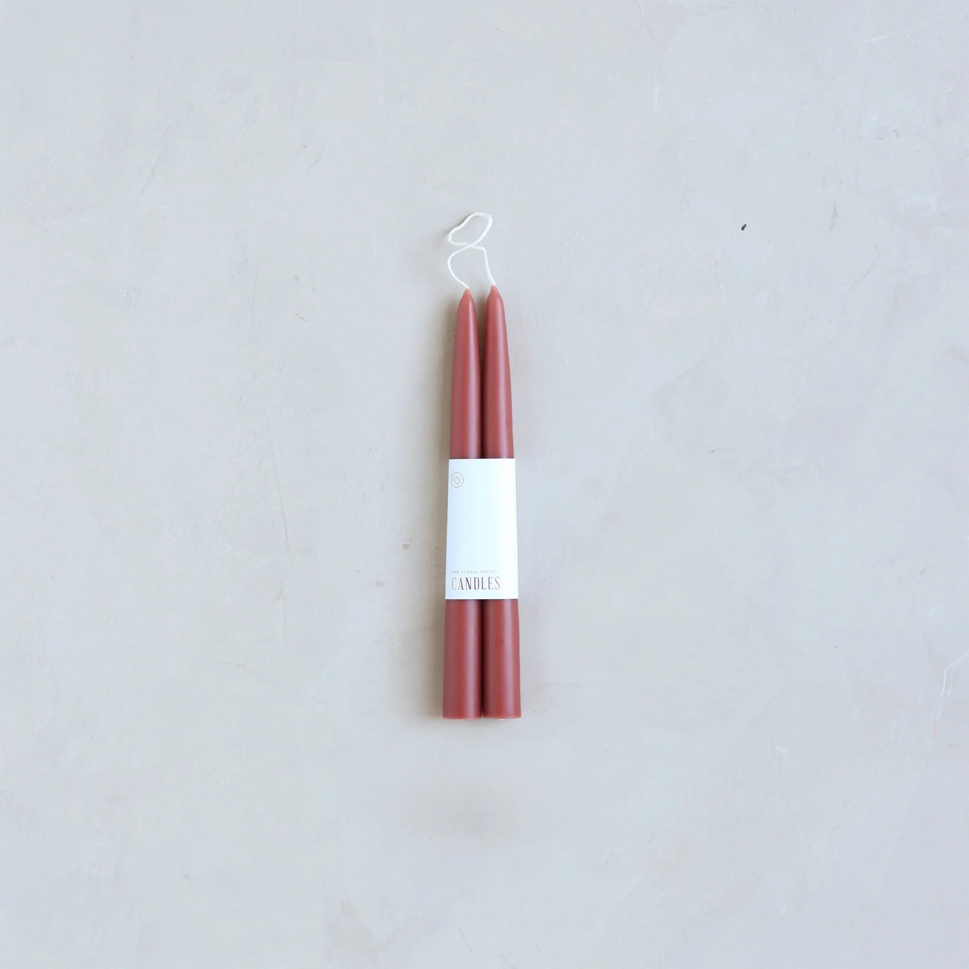 9-inch Dipped Taper Candles - Clay