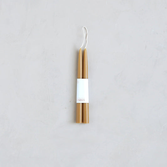 9-inch Dipped Taper Candles - Miel
