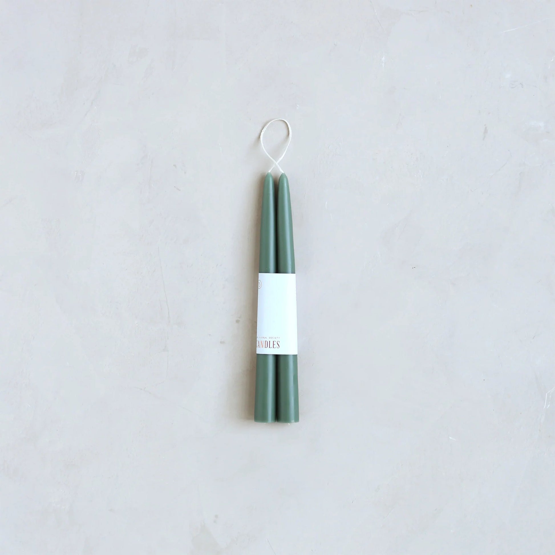 9-inch Dipped Taper Candles - Moss
