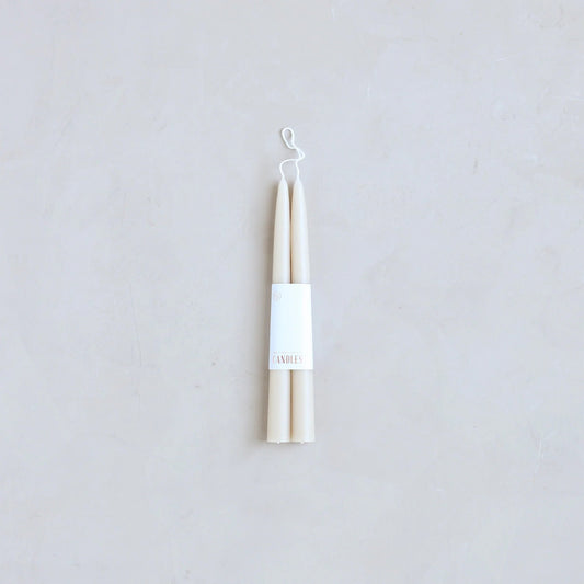 9-inch Dipped Taper Candles - Parchment