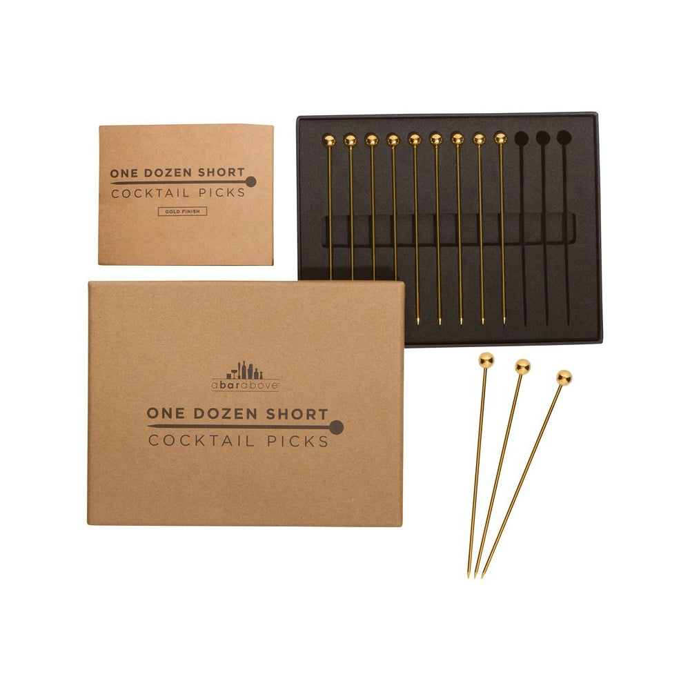 Cocktail Picks | Gold - Set of 12