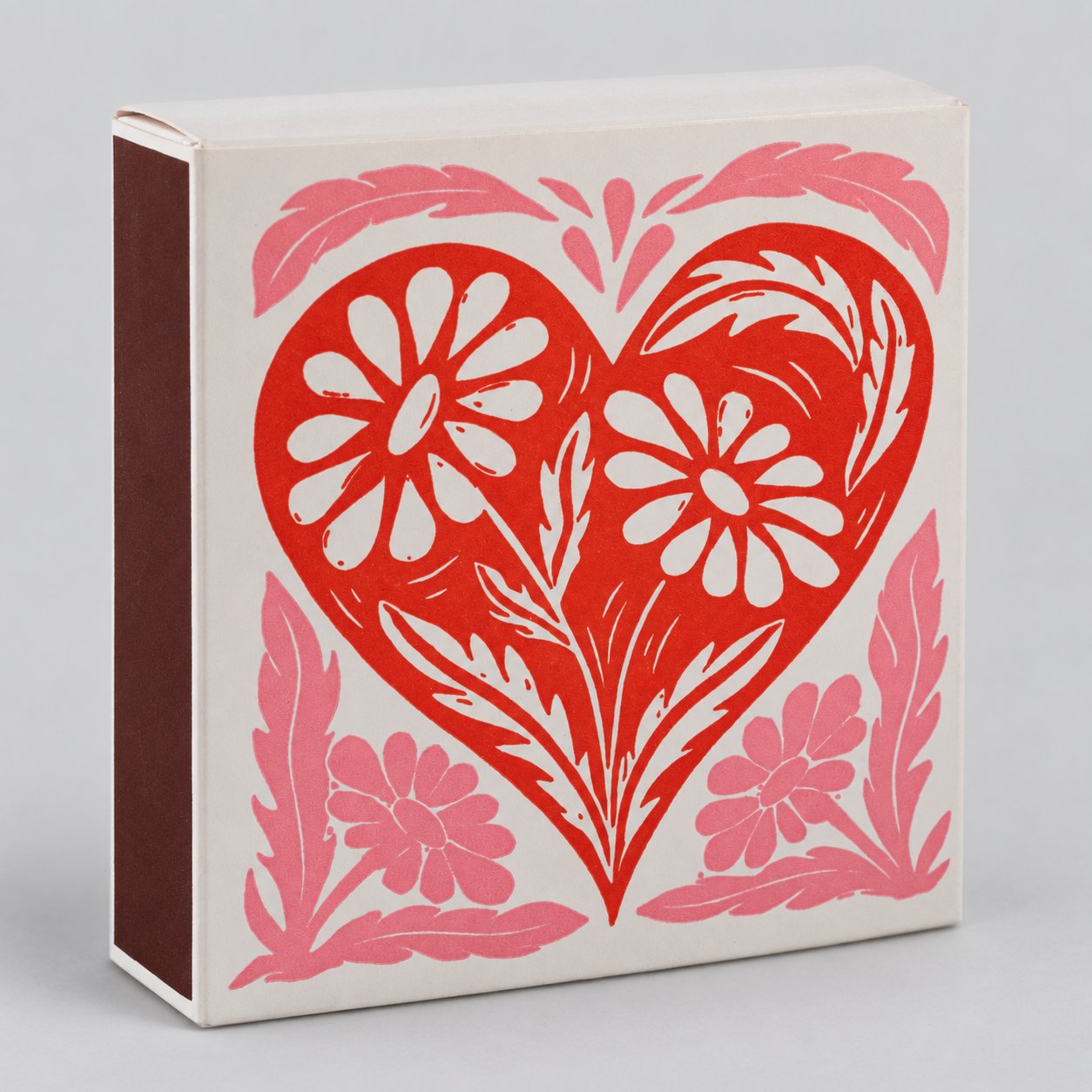 Decorative Square Safety Matches – Botanical Heart
