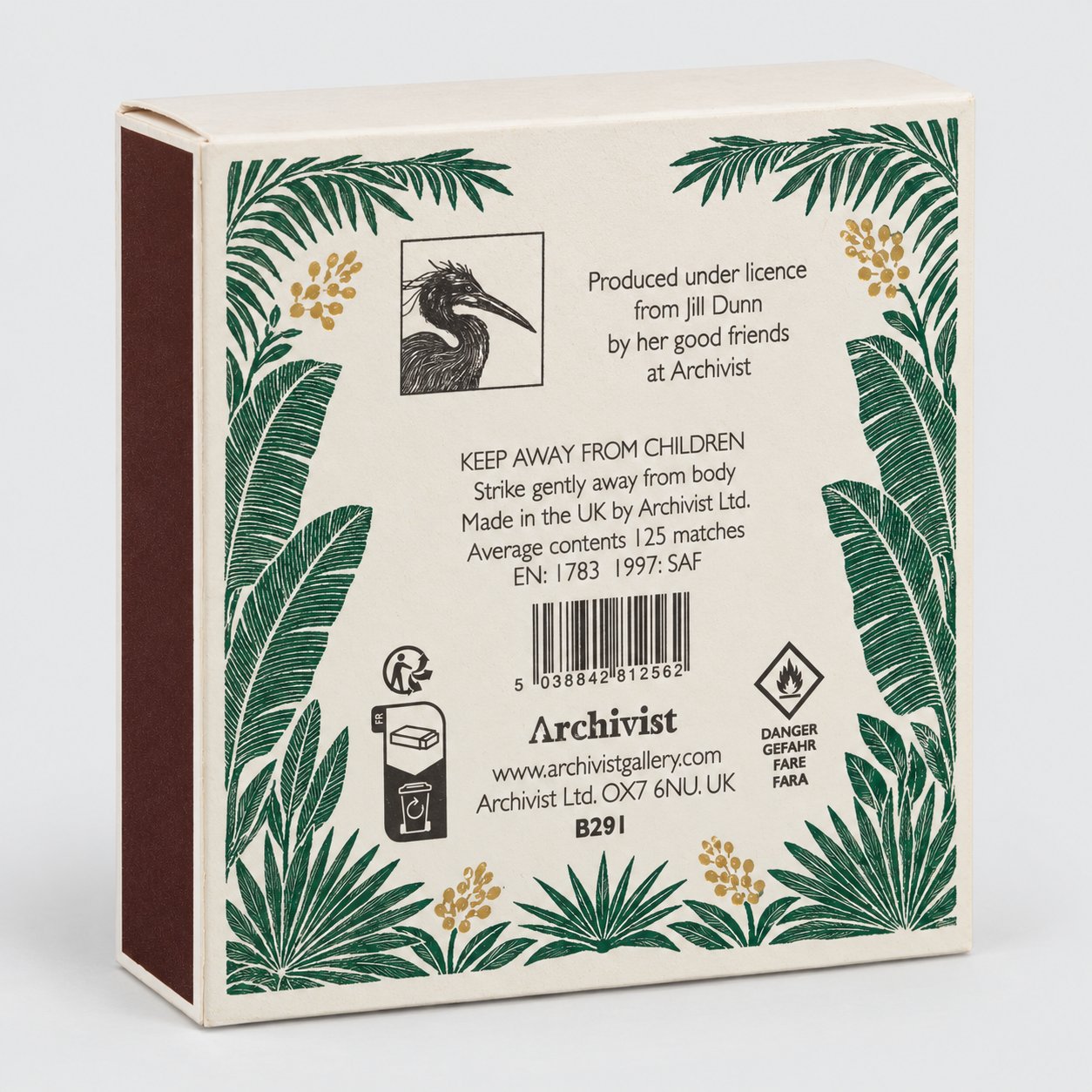 Decorative Square Safety Matches – Green Cheetah in Jungle