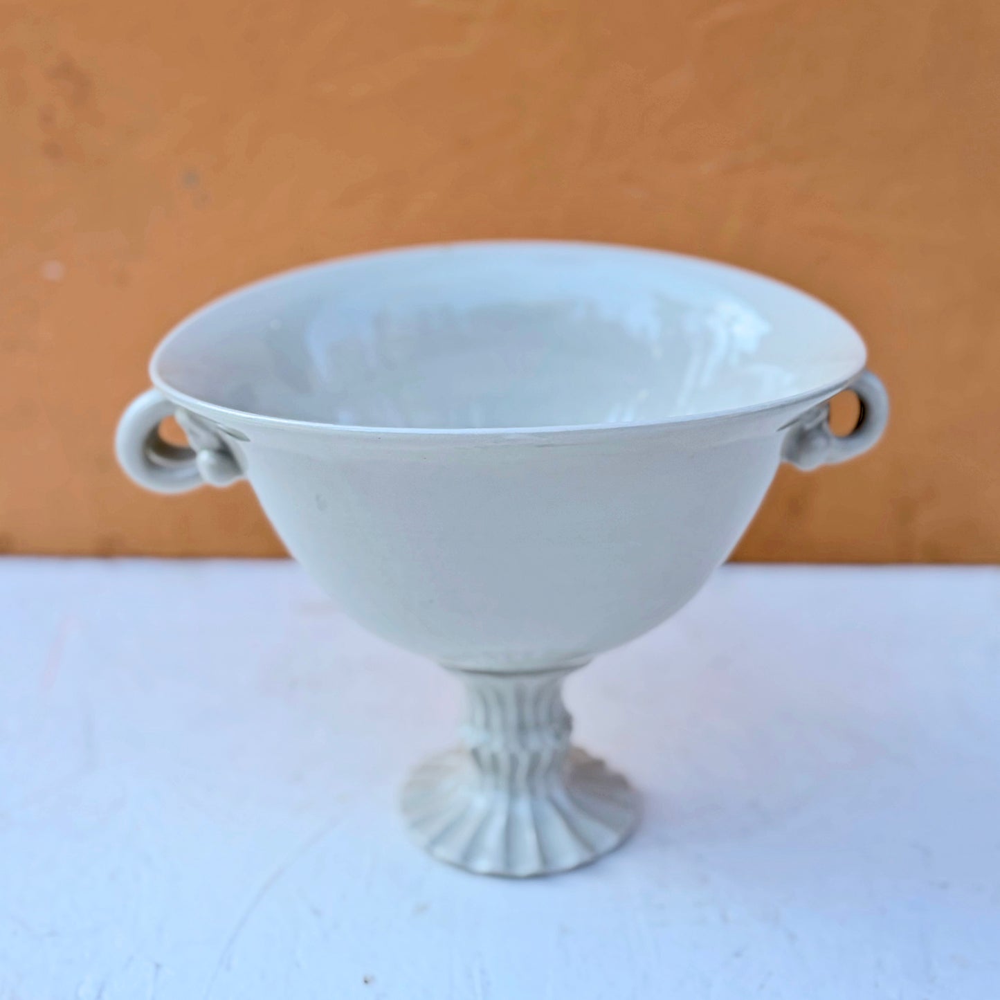 Footed Porcelain Bowl – White