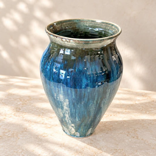 Porcelain Urn Vase – Coastal Tide